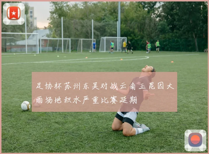 足协杯苏州东吴对战云南玉昆因大雨场地积水严重比赛延期